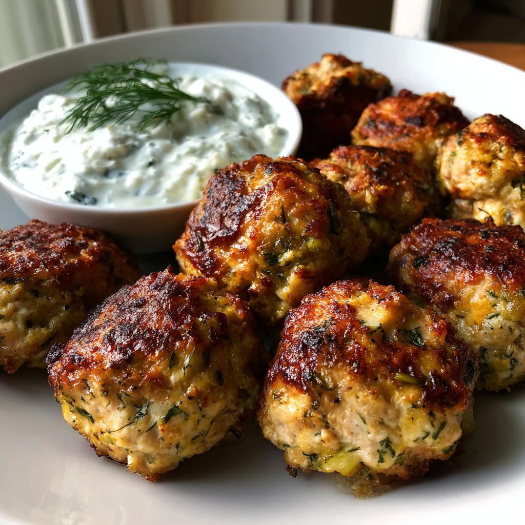Greek Turkey Meatballs with Tzatziki Sauce Recipe - detail 1