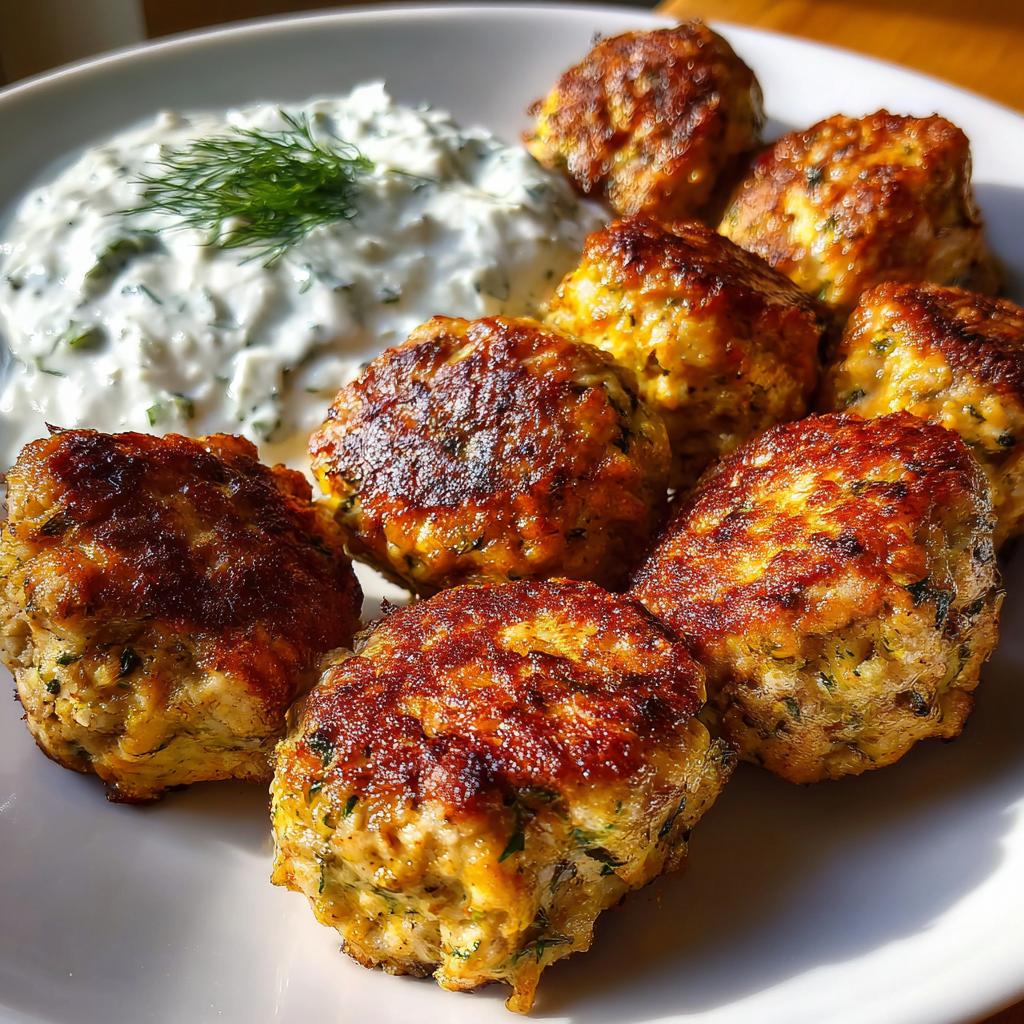 Greek Turkey Meatballs with Tzatziki Sauce Recipe
