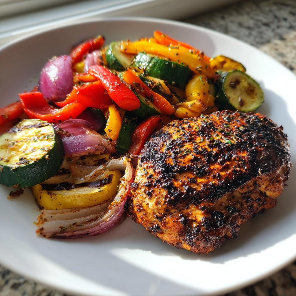 Grilled Chicken Breast with Vegetables - detail 1