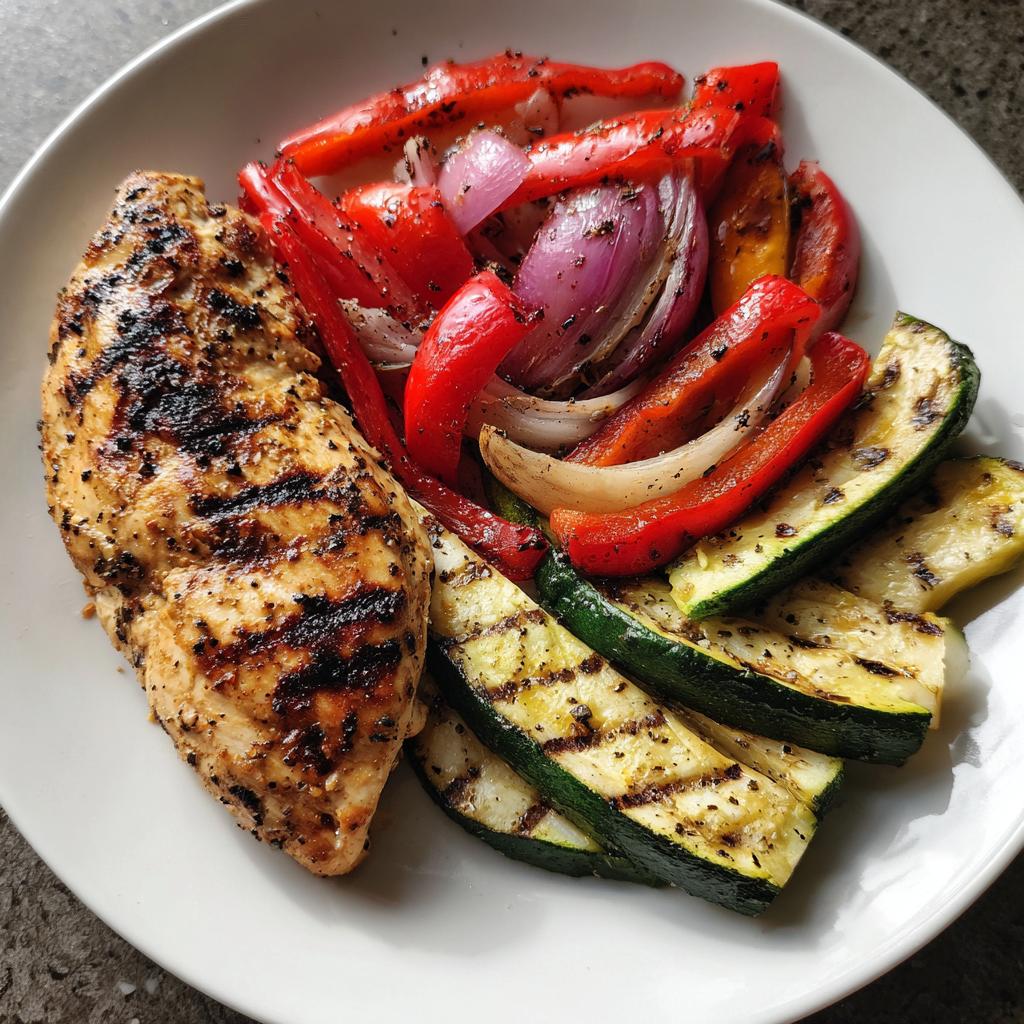 Grilled Chicken Breast with Vegetables