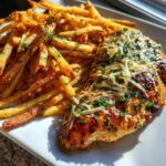Grilled Garlic Parmesan Chicken with Crispy Fries