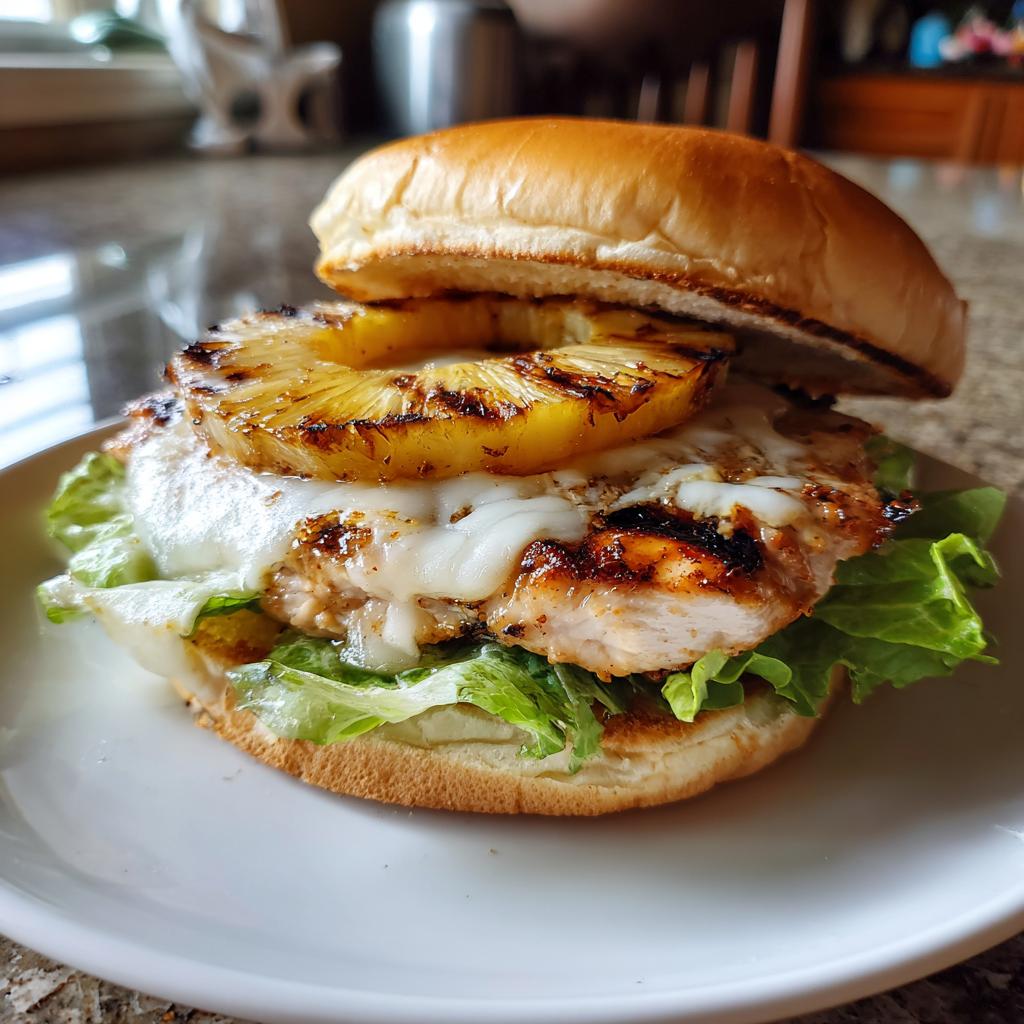 Grilled Hawaiian Chicken Sandwiches