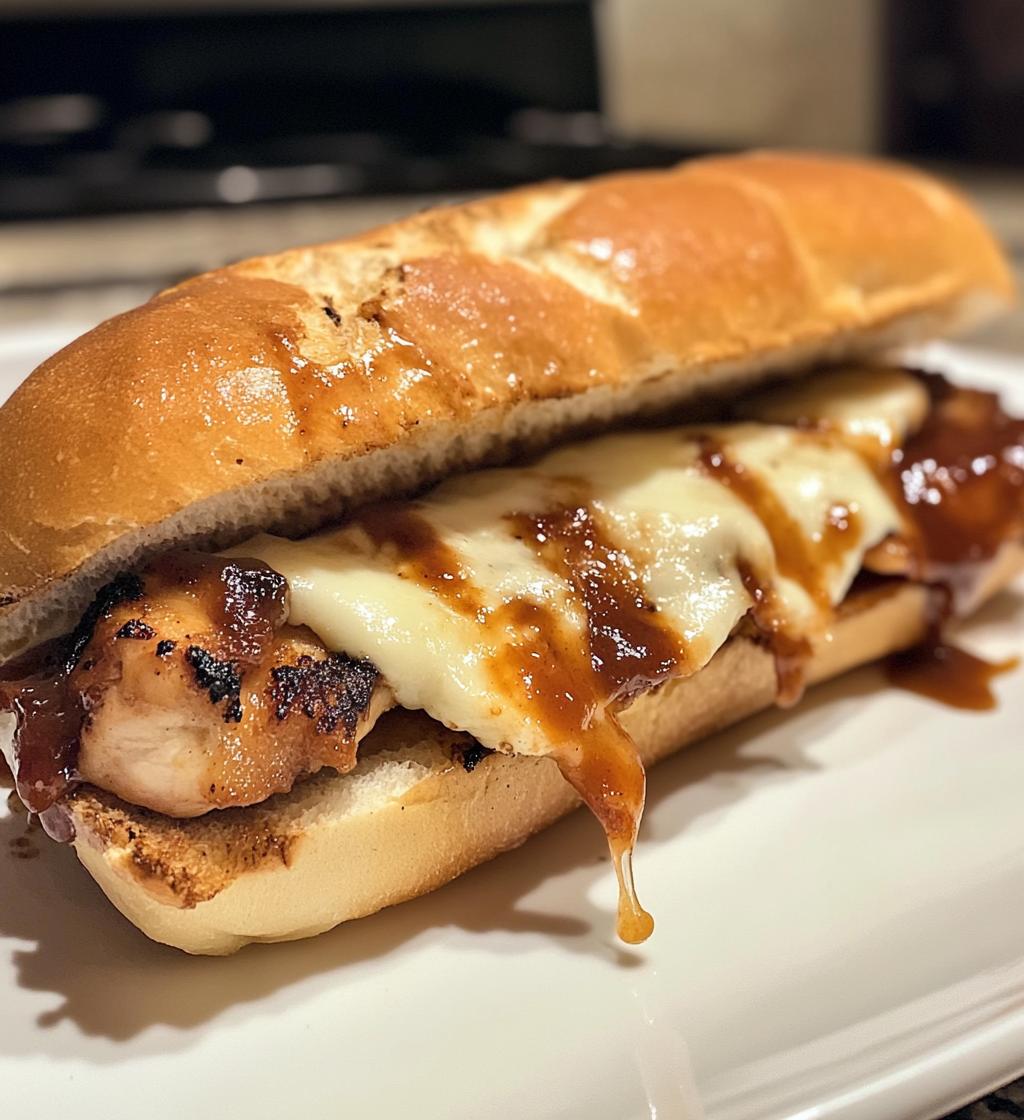 Grilled Mozzarella BBQ Chicken Sandwiches - detail 1