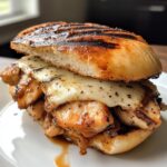 Grilled Mozzarella BBQ Chicken Sandwiches