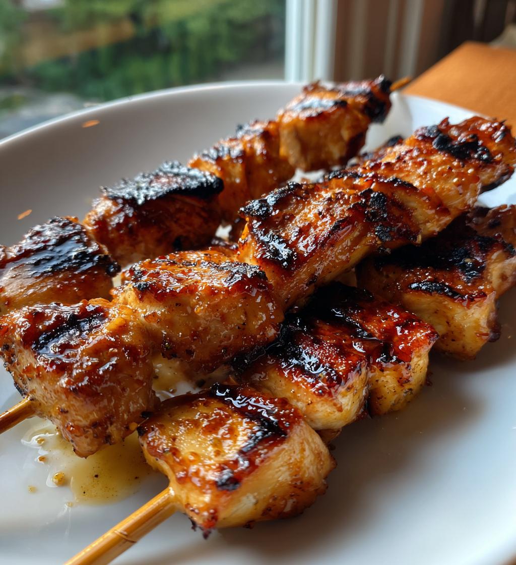 Grilled Thai Coconut Chicken Skewers