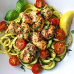 Grilled Zucchini Pasta with Lemon Chicken