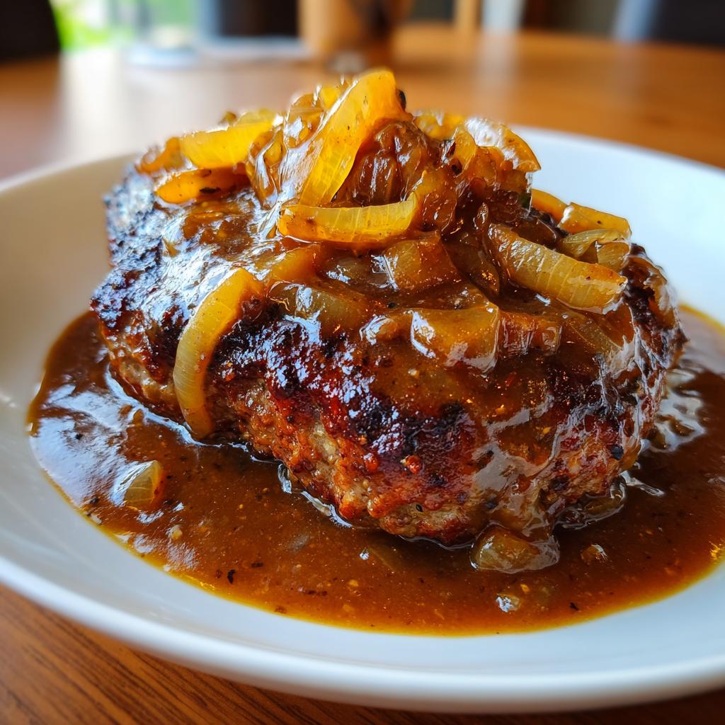 Hamburger Steak with Onions and Gravy Recipe - detail 1