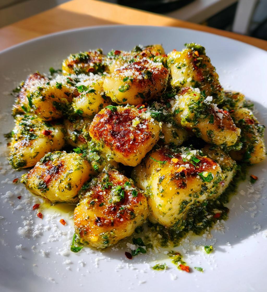 Healthy Cauliflower Gnocchi with Pesto (25-Minutes)