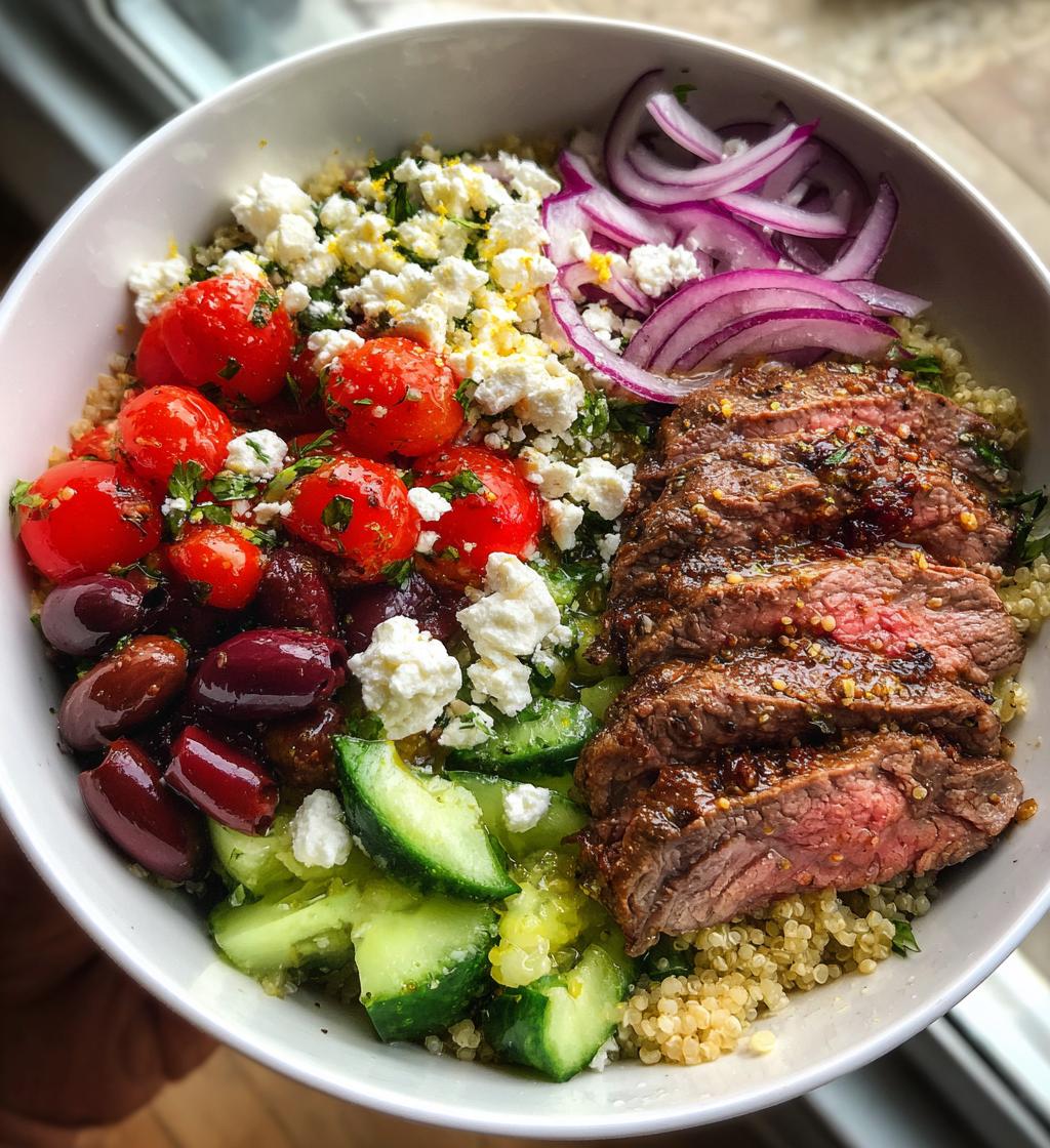 Healthy Steak Bowl Recipe Inspired by the Mediterranean Diet - detail 1