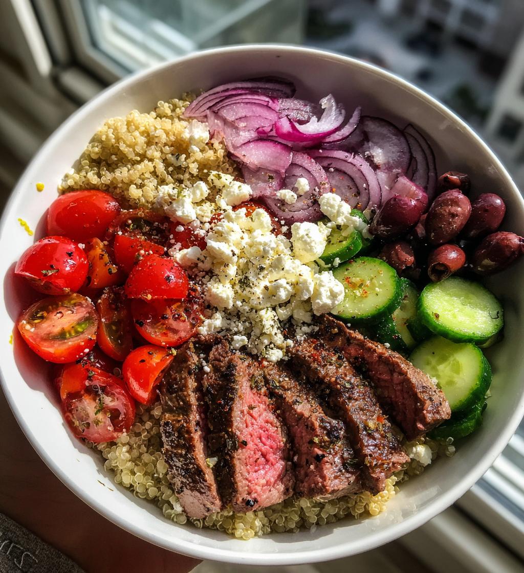 Healthy Steak Bowl Recipe Inspired by the Mediterranean Diet