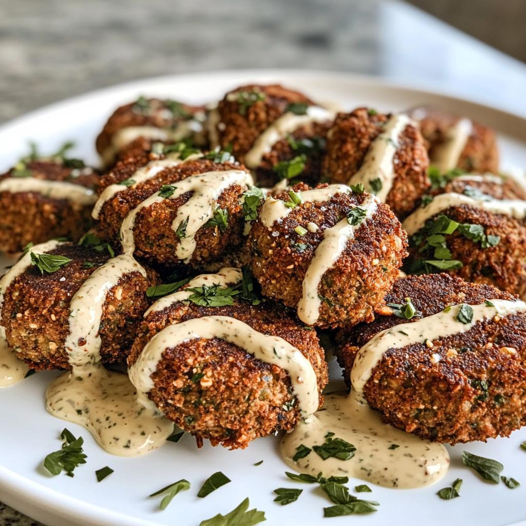 Homemade Falafel with Tahini Sauce - detail 1