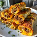 Irresistible Garlic Butter Cheeseburger Rollups Packed with Flavor and Melted Cheese Bliss