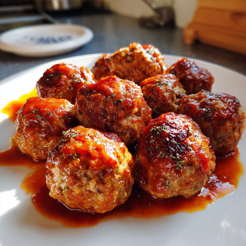Juicy Beef Meatballs with Sauce - detail 1