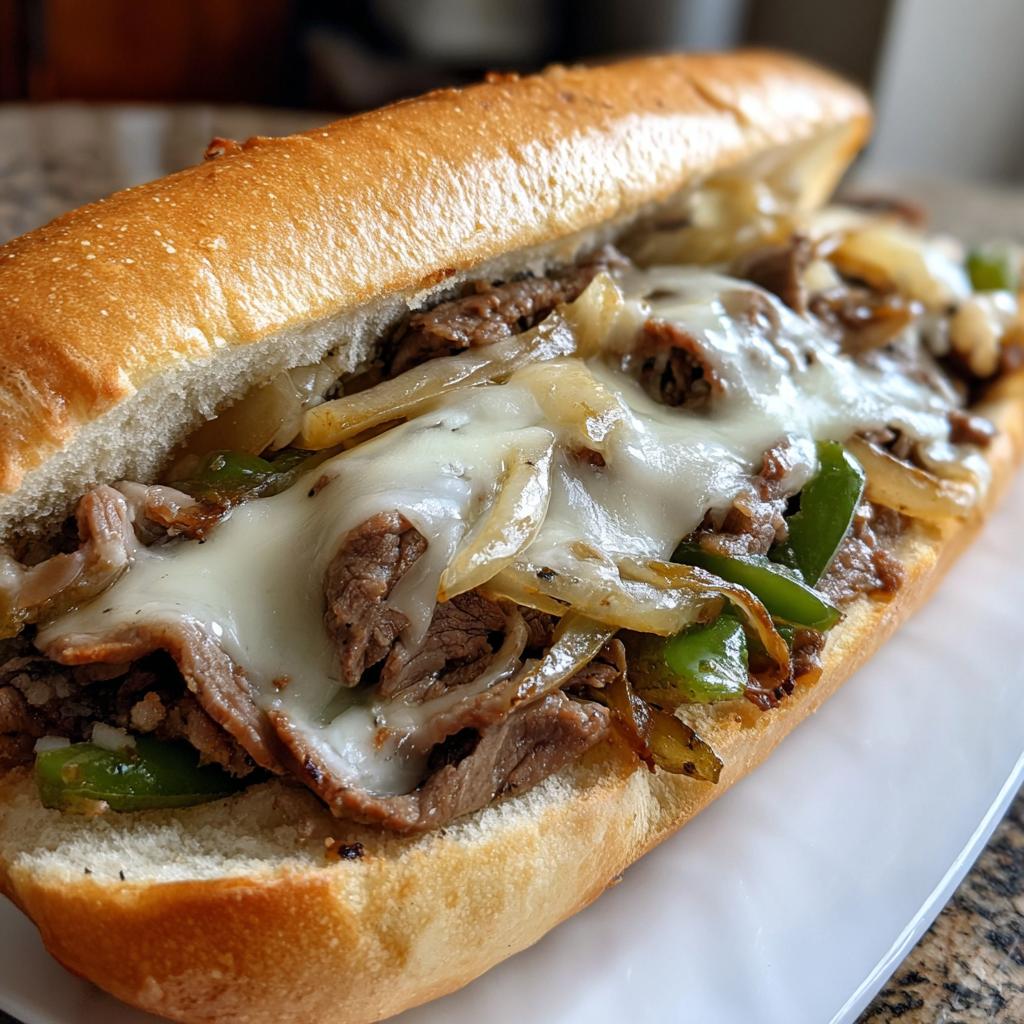 Juicy Philly Cheesesteak Sandwich - detail 1