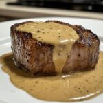Juicy Steak with Creamy Garlic Sauce