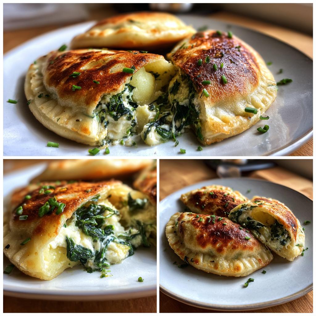 Kartoffeltaschen mit Spinat-Frischkäse – herzhaft & einfach gefüllt