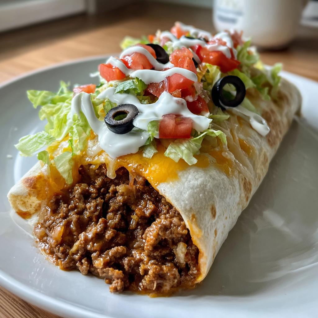 Loaded Nacho Cheese Beef Burritos - detail 1