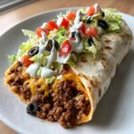 Loaded Nacho Cheese Beef Burritos