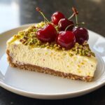 Luscious Lemon-Lime Cherry Pistachio Cheesecake