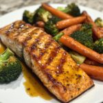 Maple Mustard Glazed Salmon with Roasted Veggies