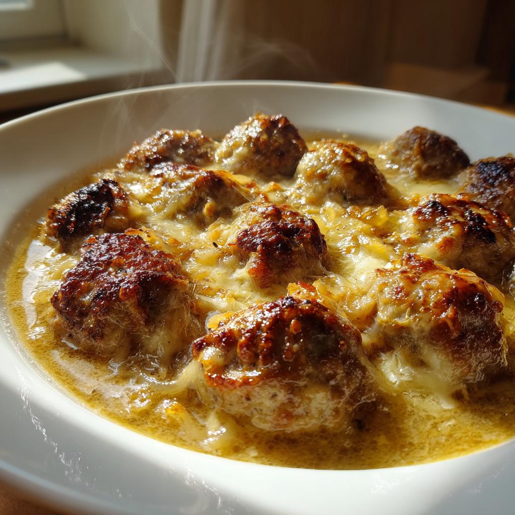 Meatballs with French Onion Soup - detail 1