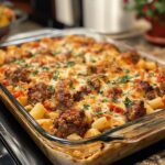 Meatloaf and Cheddar Shells Casserole