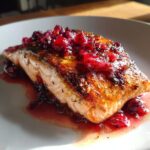 Mediterranean Baked Salmon with Sweet and Tangy Cranberry Sauce