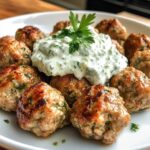 Mediterranean Greek Turkey Meatballs with Tzatziki Sauce 🇬🇷🍽️ | Fresh & Flavorful