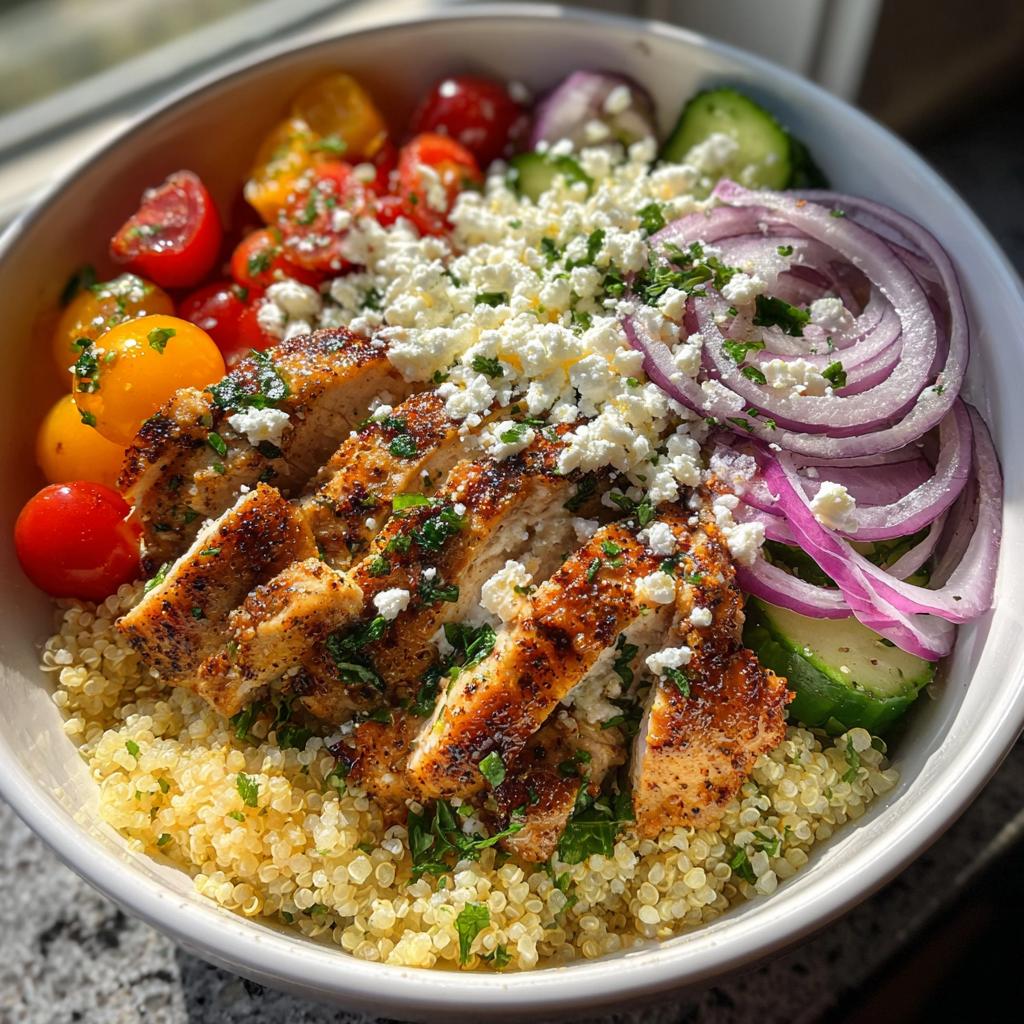 Mediterranean Lemon Chicken Bowls - detail 1