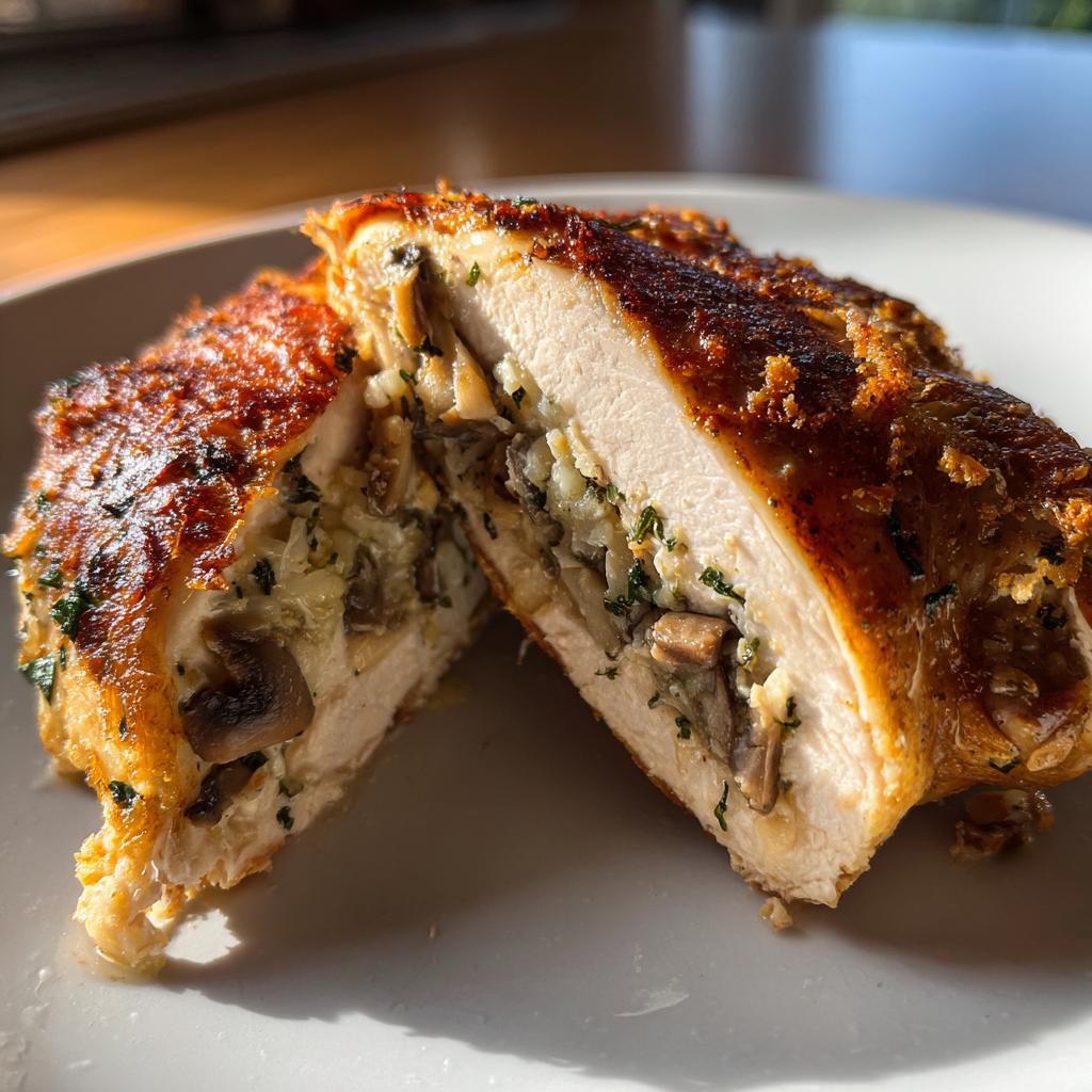 Mushroom Stuffed Chicken Breast - Quick and Easy