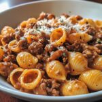 One-Pot Creamy Beef and Shells in Under 30 Minutes