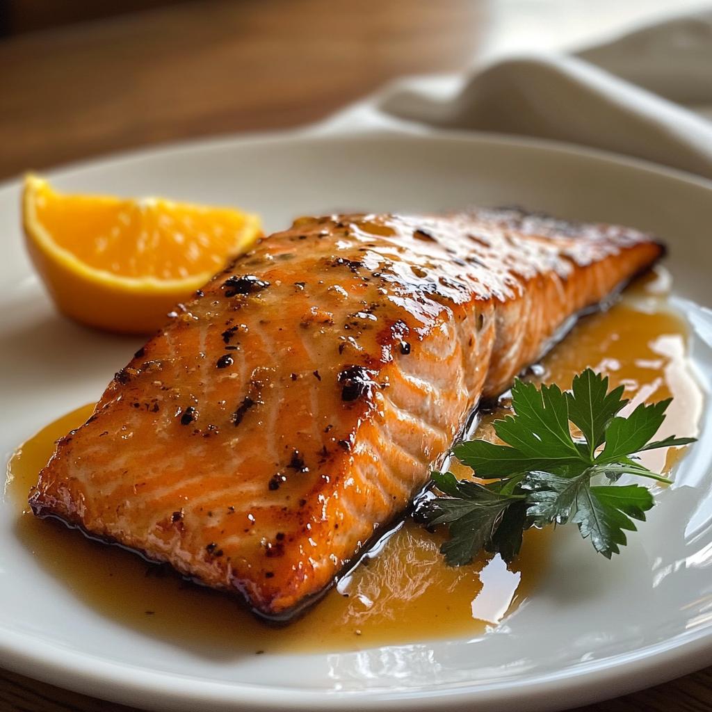 Orange Glazed Salmon - detail 1