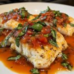 Pan-Seared Mediterranean Cod in Tomato Basil Sauce