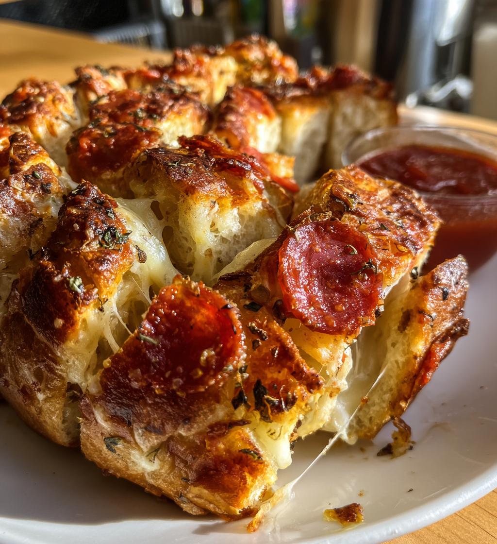 Pepperoni Pizza Pull-Apart Bread