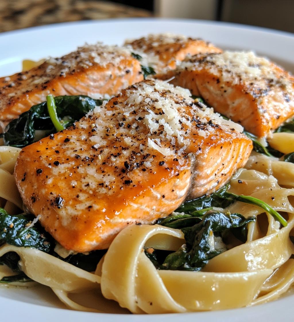 Quick Salmon & Spinach Pasta - detail 1