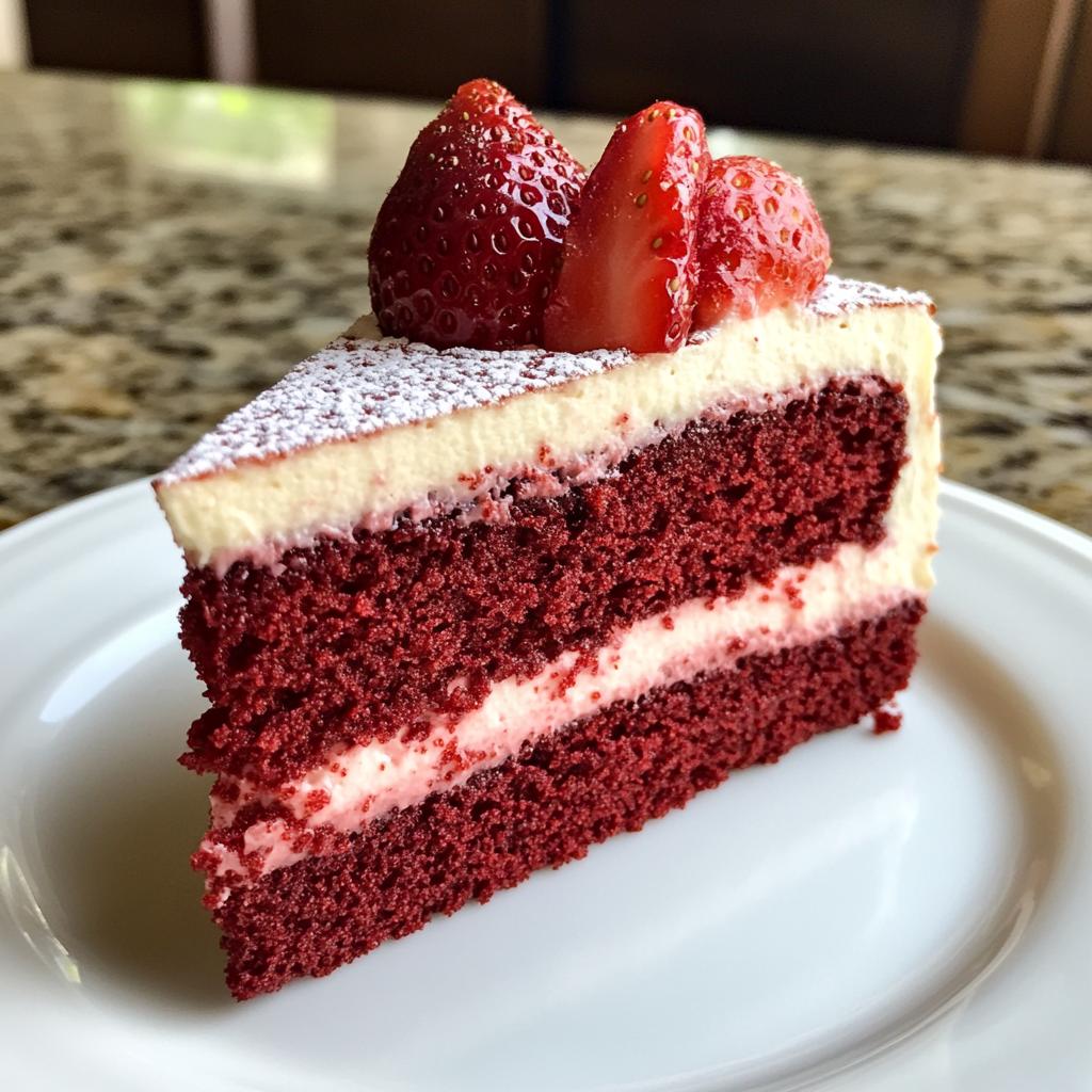 Red Velvet Strawberry Cheesecake