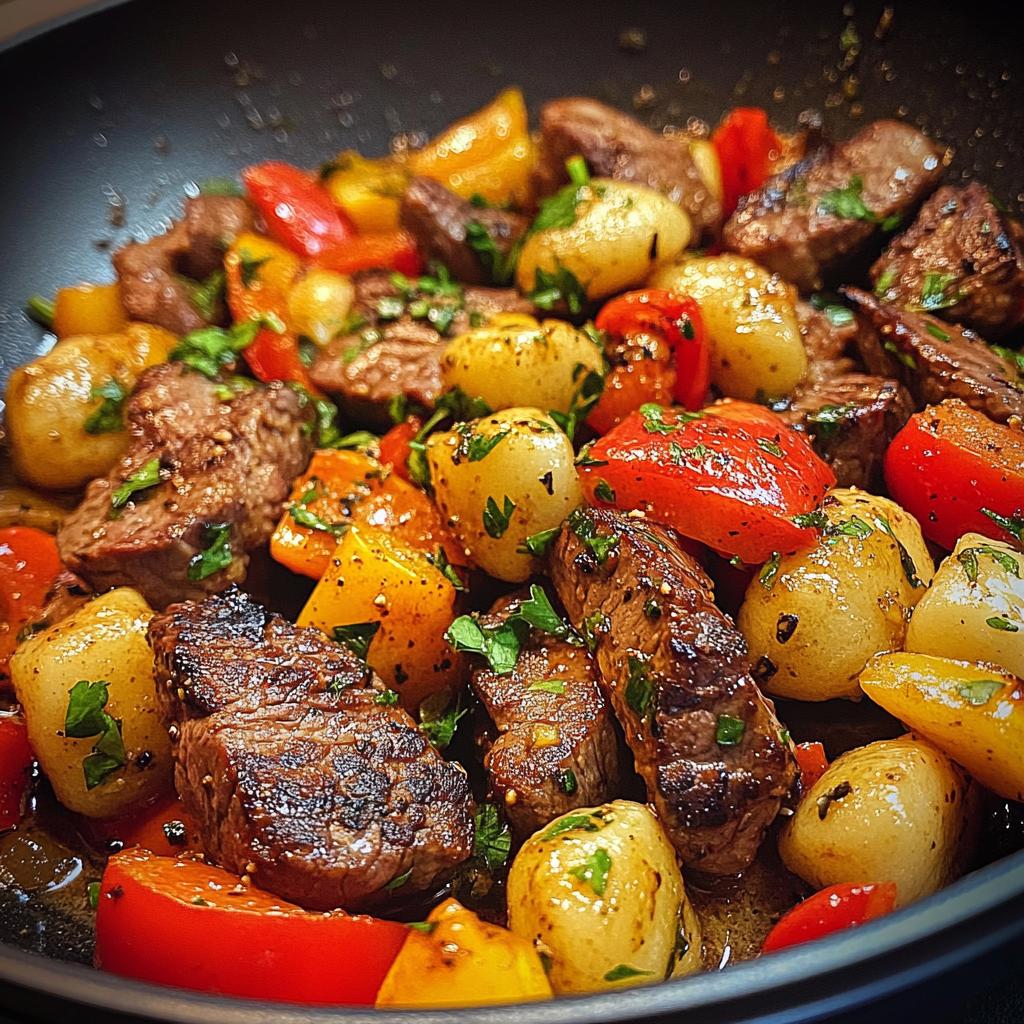 Roasted Steak and Gnocchi Stir Fry