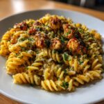 Rotini with Garlic Parmesan Chicken Easy Pasta Dinner