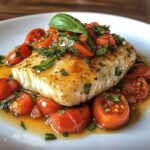 Seared Cod with Tomato and Basil Sauce