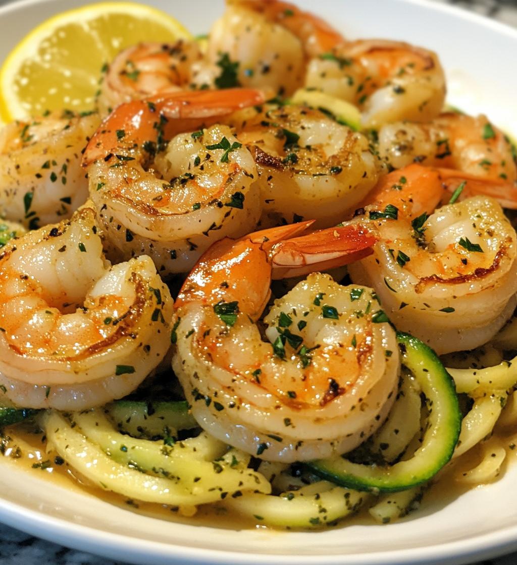 Skinny Shrimp Scampi with Zucchini Noodles - detail 1