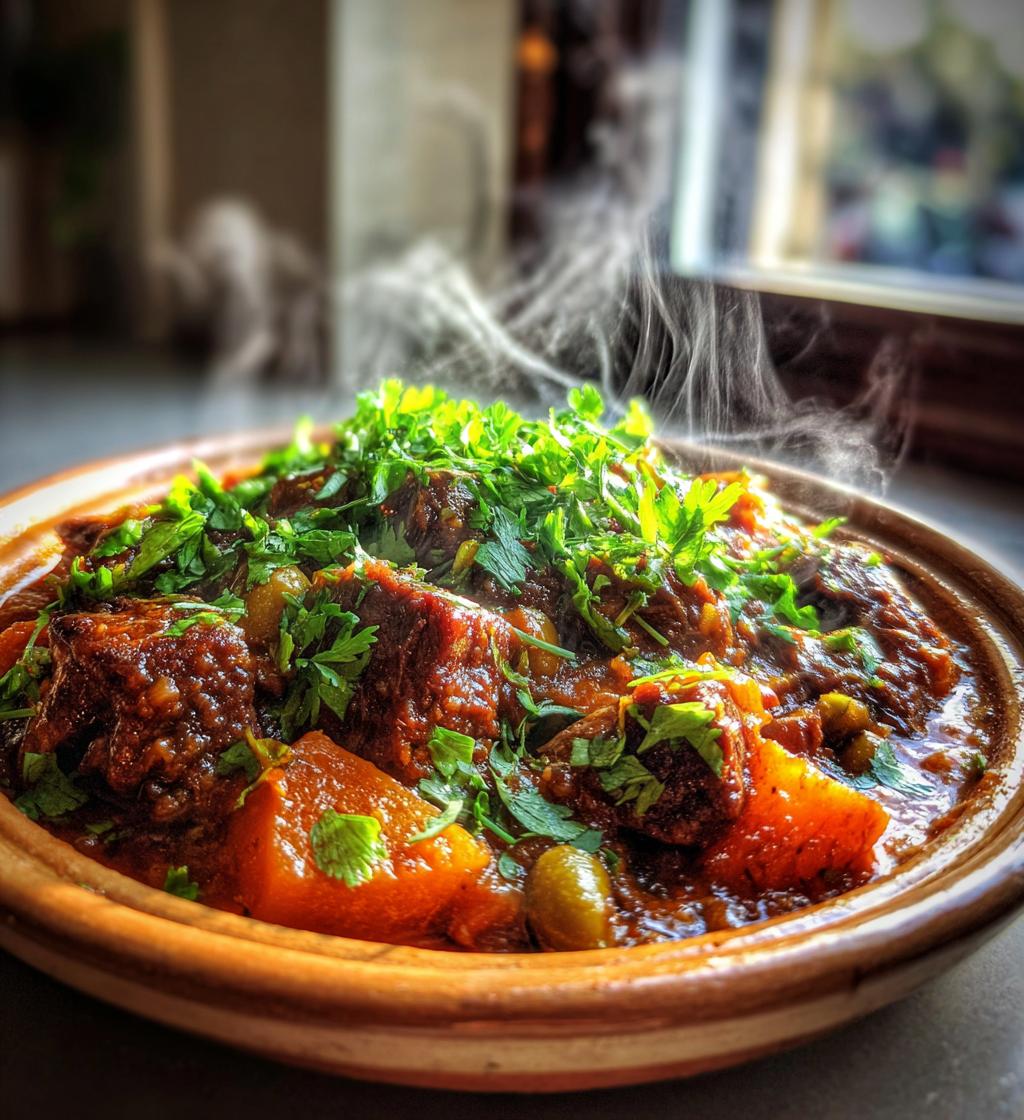 Slow-Cooked Moroccan Beef Tagine
