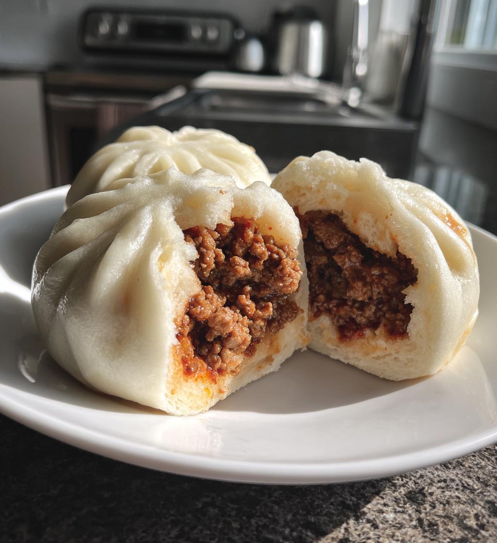 Soft Steamed Beef Buns
