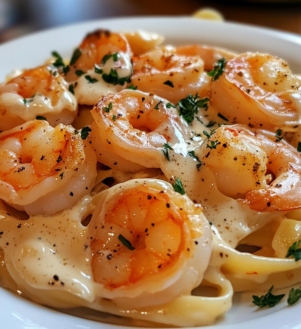 Spicy Cajun Shrimp Alfredo Pasta - detail 1