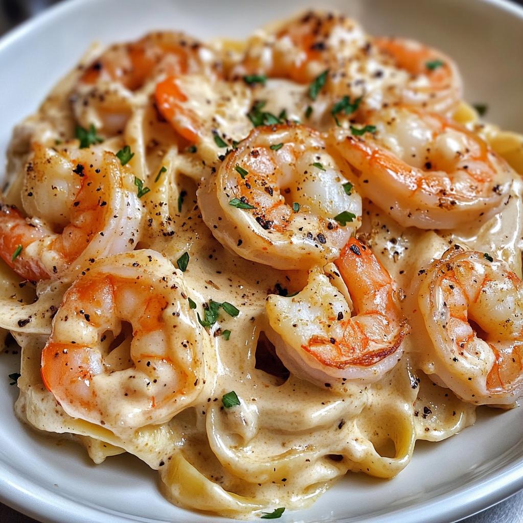 Spicy Cajun Shrimp Alfredo Pasta