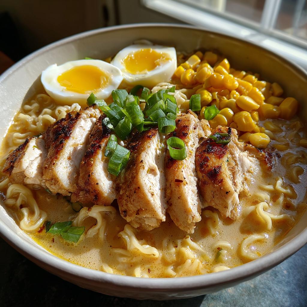 Spicy Chicken Ramen with Creamy Garlic Sauce - detail 1