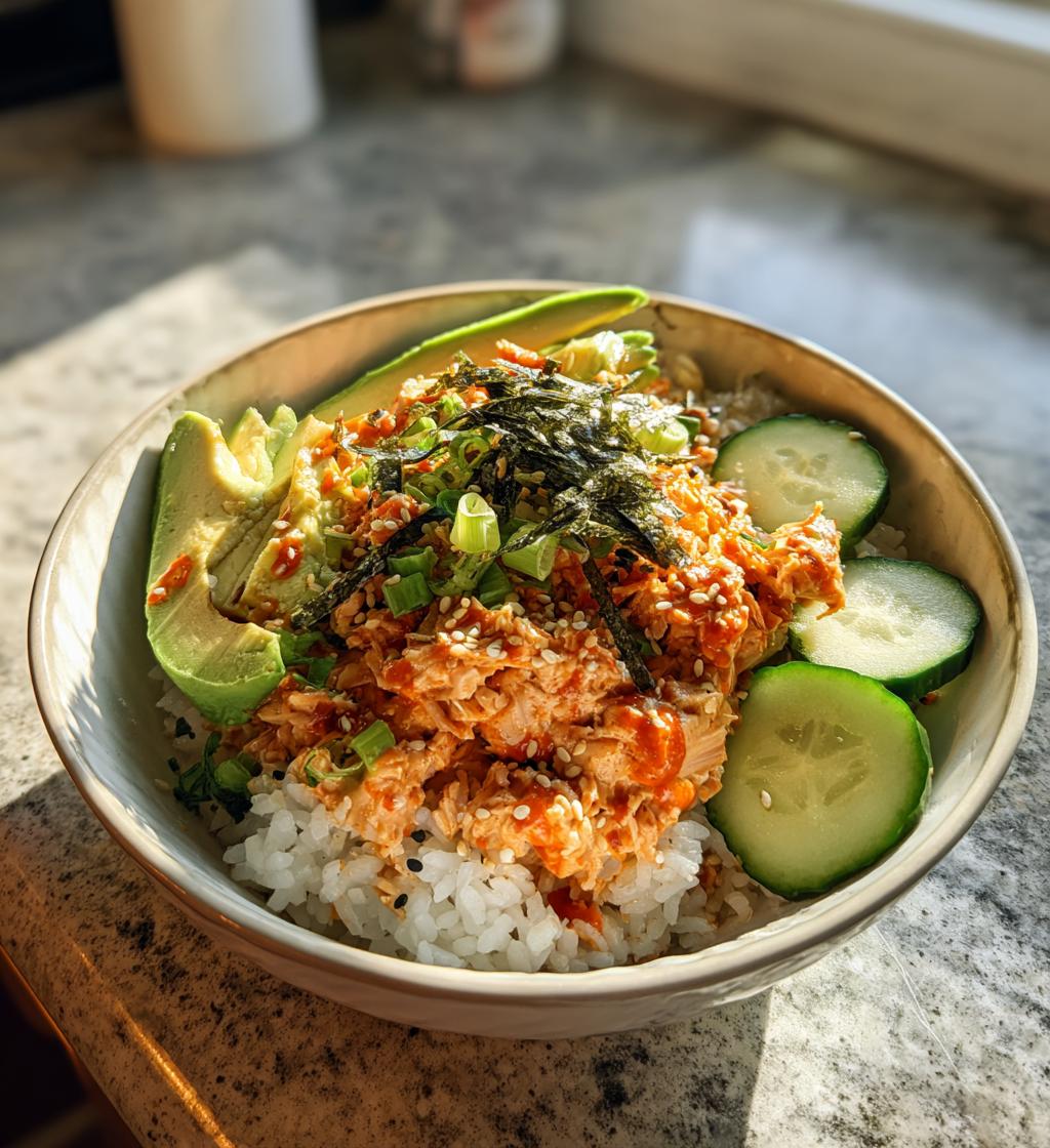 Spicy Tuna Sushi Bowls with Creamy Sriracha Mayo