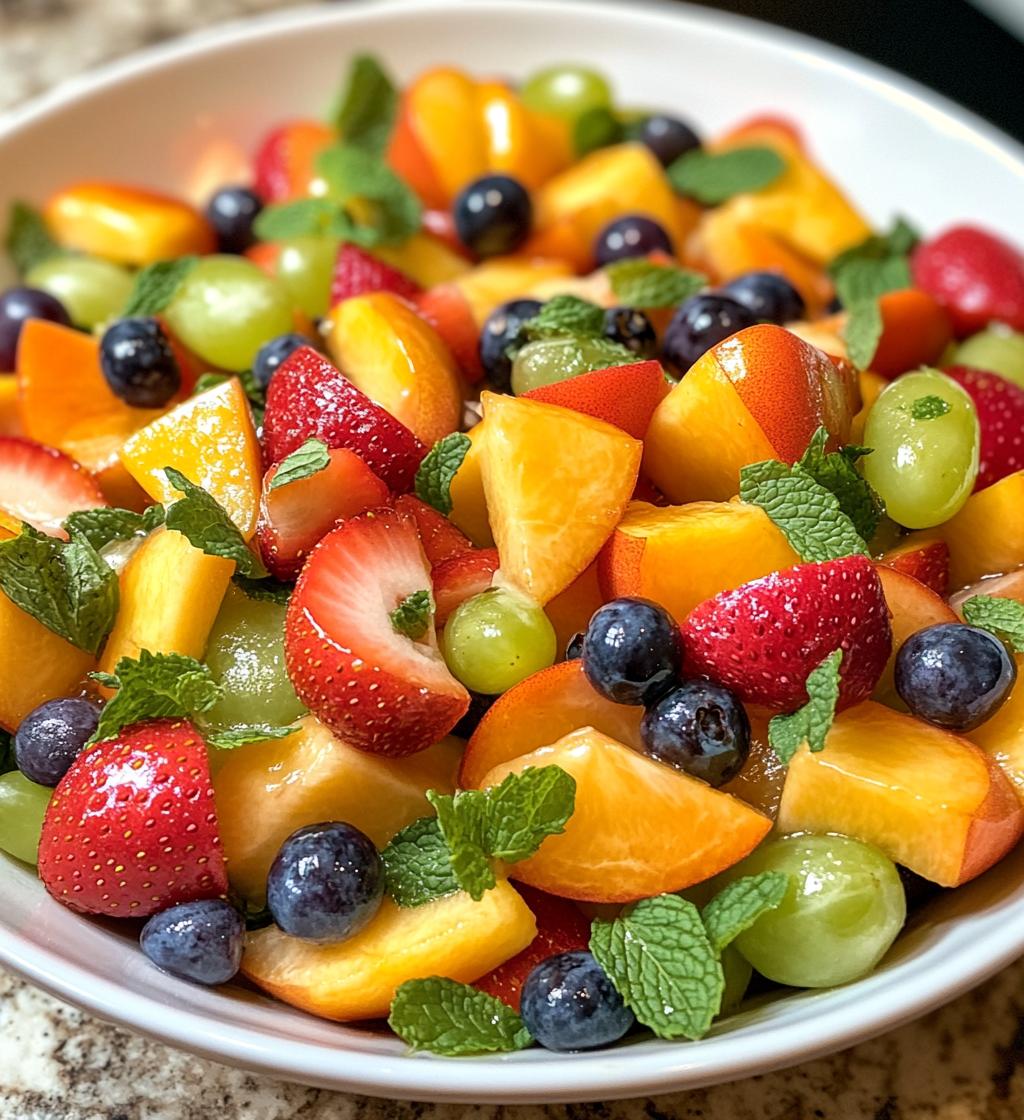 Summer Peach Fruit Salad – Light, Juicy & Perfect for Hot Days - detail 1