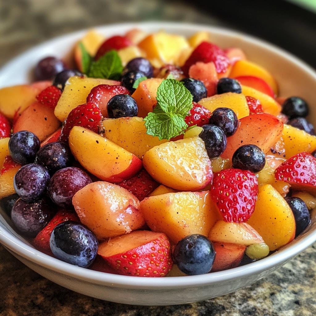 Summer Peach Fruit Salad – Light, Juicy & Perfect for Hot Days