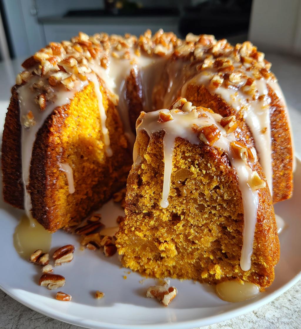 Sweet Potato Honey Bun Cake with Pecans - detail 1