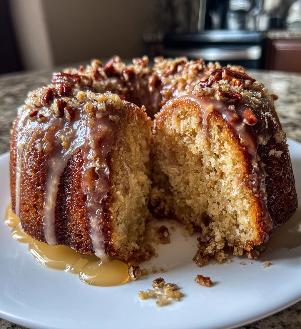Sweet Potato Honey Bun Cake with Pecans